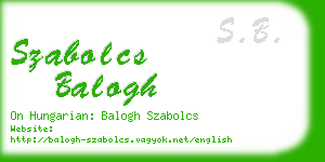 szabolcs balogh business card